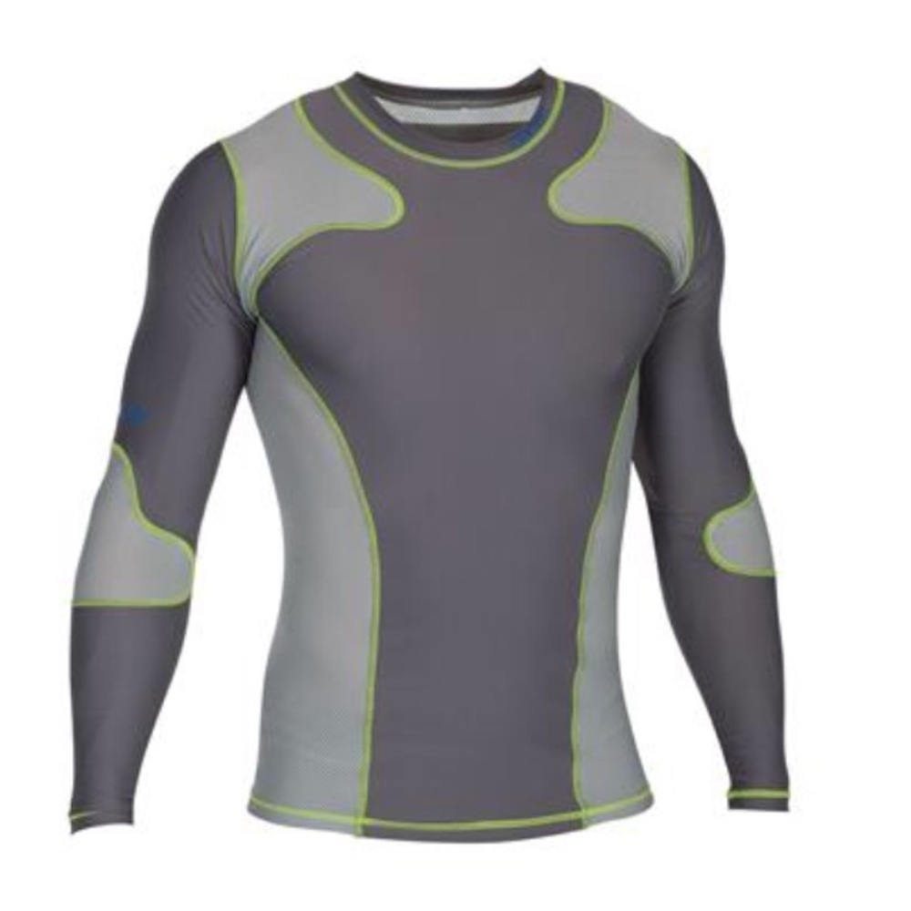 Gray Long Sleeve Compression Top -- Size Medium